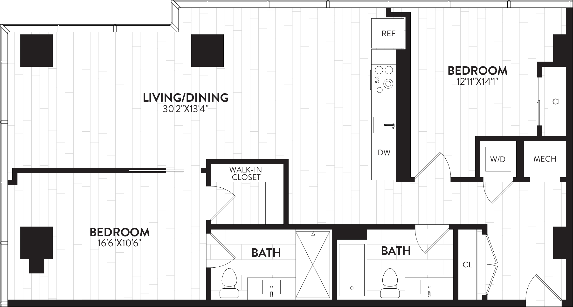 Floor Plan Image of Apartment Apt 1021A